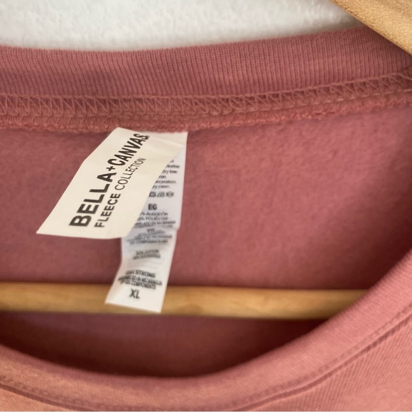 Bella + Canvas Fleece Collection GOOD VIBES Crewneck Sweatshirt Sweater - Picture 6 of 6